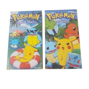Pokemon Seaside Pikachu Poke Friends VHS Lot Pioneer Video Vintage Anime Kids